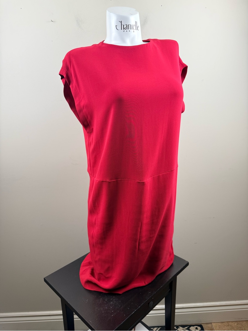 M Missoni made in Italy Classic Red Cap-Sleeve Shift Dress - 40